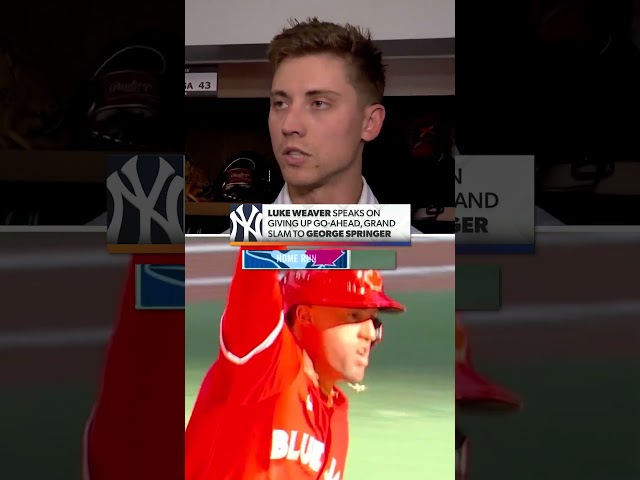Weaver speaks on blowing the game 😬 #LukeWeaver #GeorgeSpringer #NY #Yankees #MLB #Bluejays