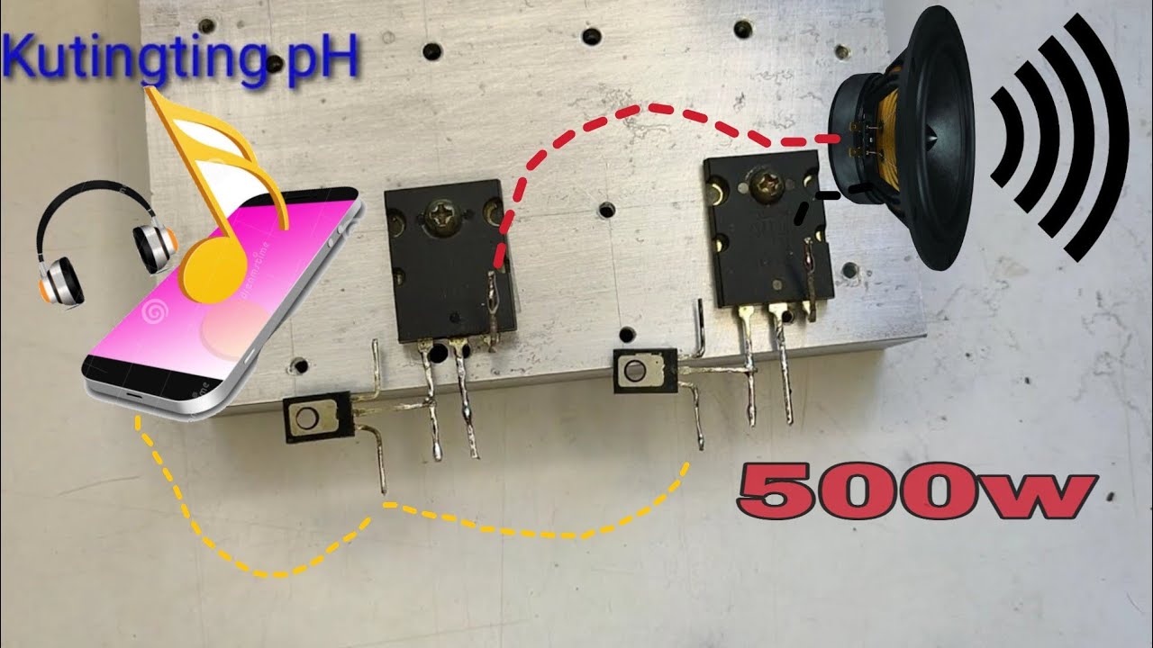 How to make simple powerful diy Amplifier using C5200 A1943 🔥🔥💯