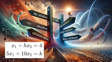Choose h and k such that the system has no solution, a unique solution, and many solutions