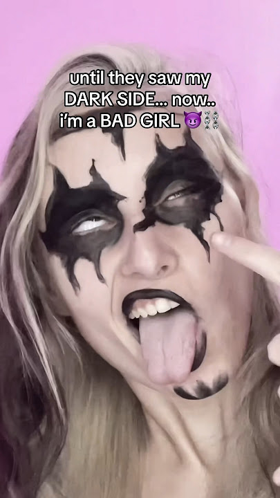 i was a bad girl 😈 i did some bad things ⛓️ #jojosiwa #makeup #eyeliner #satire #emo #karma