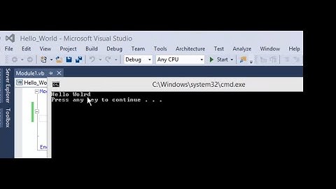 Console Application using Visual VB