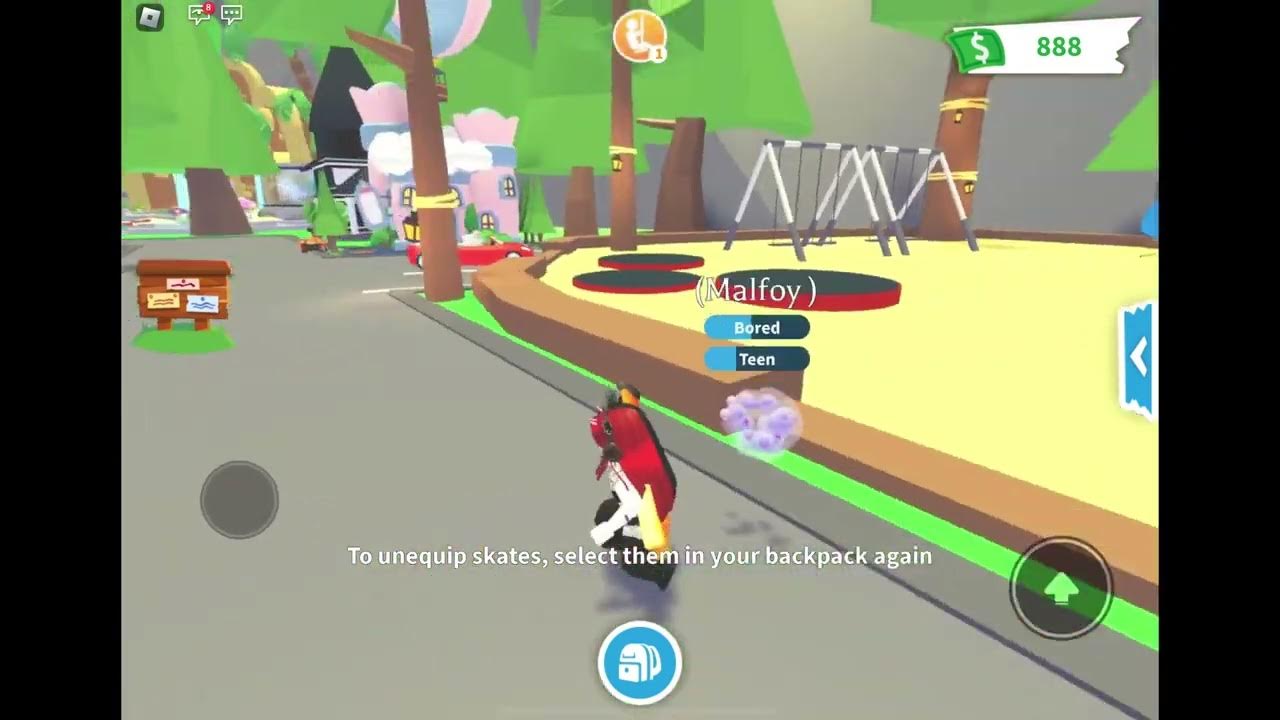 My Roller Skates Turned Invisible Roblox Adopt Me YouTube