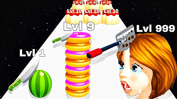 Very Satisfying and Relaxing ASMR Slicing Game | Ball Run 2048