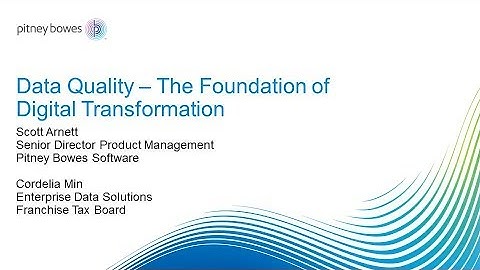 LD2017S6(Pt 1): Data Quality The Foundation - Pitney Bowes