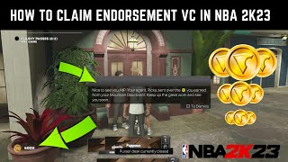 HOW TO CLAIM ENDORSEMENT VC IN NBA 2K23