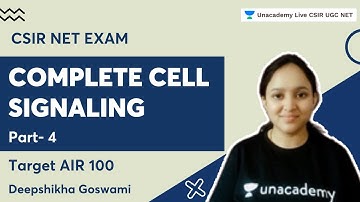 Complete Cell Signaling | Part- 4 | Target AIR 100 | CSIR NET Exam | Deepshikha Goswami