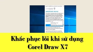 Khắc phục lỗi khi sử dụng Corel Draw X7