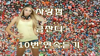 사랑껌 - 금잔디 10번 연속듣기(가사포함)