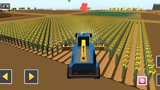 Blocky Forage Plow Farming Harvester Sim Fields 3 - Hello, the day has come to harvest the sunflower screenshot 4
