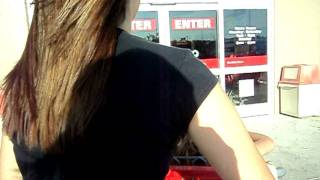 Just pushing my best friend ina Lowe's shop cart, the usual ;)