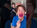 口が赤すぎてやばい…😅　#プラークチェッカー　#赤い　#真っ赤　#歯ブラシ　#歯磨き　#家族チャンネル #夫婦　#ここちゃんファミリー