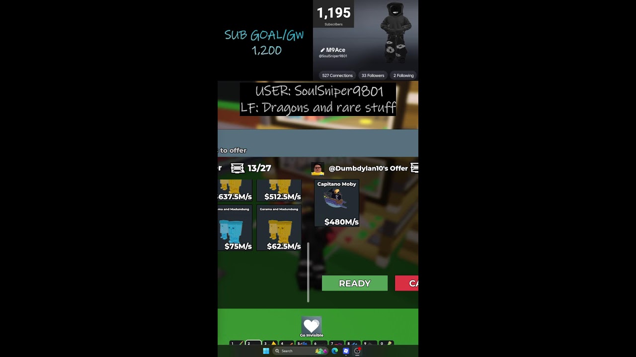 Steal a brainrot live!! #fyp #cool #games #gaming #stealabrainrot #roblox #trading #giveaway #pvp