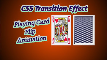 Playing Card Flip Animation || CSS Hover Transition Effect || Animation Using HTML and CSS