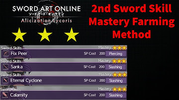 [SAOAL] 2nd Farming Method For Star Mastery On Certain Sword Skills