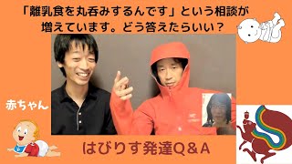 「離乳食を丸呑みするんです」という相談が増えています。どう答えたらいいですか？ ーはびりす発達Q＆AーあなたのQに作業療法士（OT）が全力でお答えします！