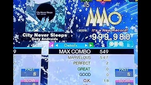 [DDR A20 PLUS] City Never Sleeps ESP AAA PFC 999,980