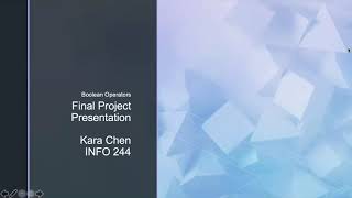 Final Project Presentation - Kara Chen