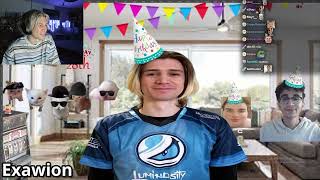 xQc Reacts to His Happy Birthday Video