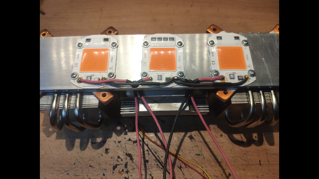 jak zrobić lampę COB 110 w wraz z chłodzeniem do growbox