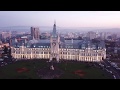 Iași, Decembrie 2019 - Filmare aeriană 4K (Palatul Culturii, Târgul de Crăciun)