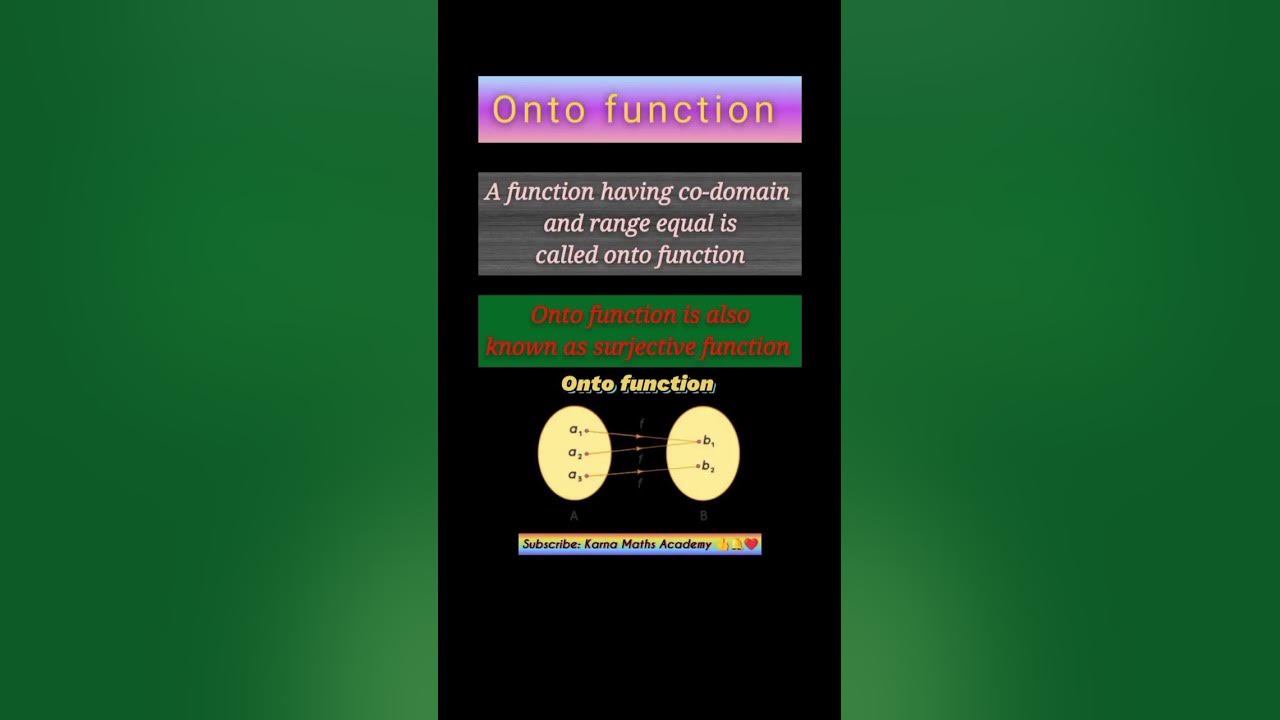 What is called onto function? || Surjective function - YouTube