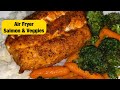 Air Fryer Salmon and Veggies Over Rice | Chef Bae | Cuttin Up With Bae |