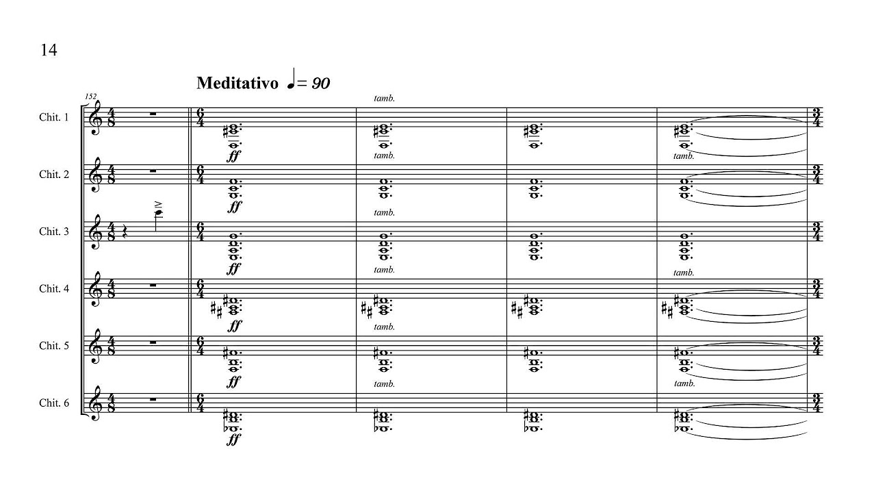 Marco De Biasi: Ipercubo - Score video. Live in Pordenone. HexacordEnsemble