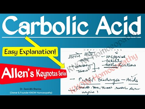 Carbolic Acid Homeopathic Medicine | Allen's Keynotes | Carbolic Acid | C Alphabet