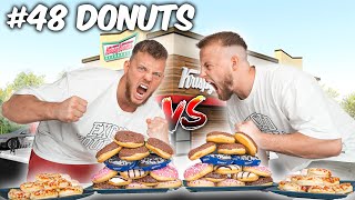 Wir essen 46 DONUTs CHALLENGE 🍩 +9.294 KALORIEN *wer isst schneller?!