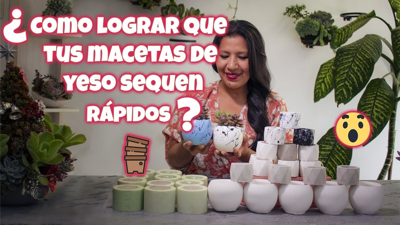 COMO LOGRAR QUE TUS MACETAS DE YESO SEQUEN RÁPIDO 😱/ IDEAL PARA NEGOCIO 🤑