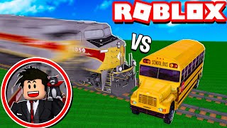 LOKIS NO TRENZINHO QUEBRA QUEBRA | Roblox - Train VS Car