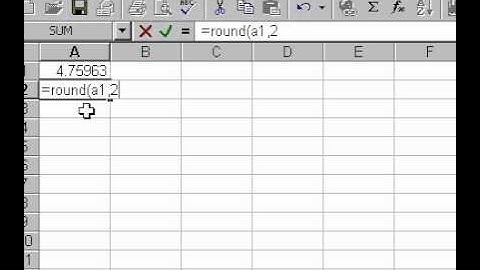 Microsoft Office Excel 2000 Round Function