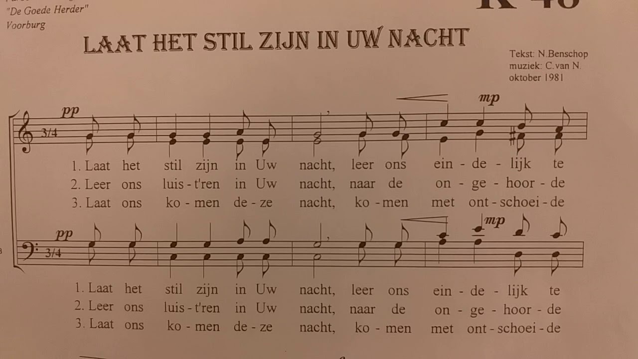 online repetitie 29 Laat het stil zijn in uw nacht - YouTube