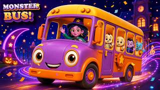 Halloween Songs for Kids 🚌 Monster School Bus Dance | Clap Stomp Spin Freeze! 4k