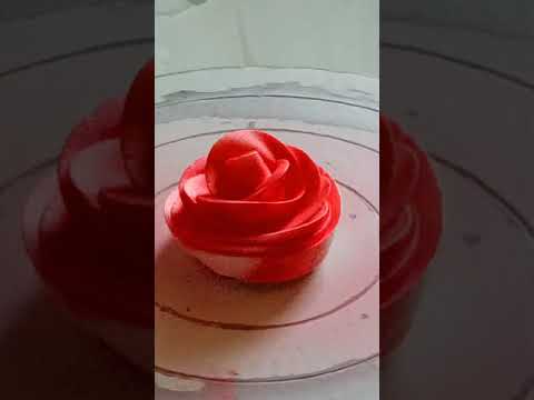 Whip cream flower|Stand Rose flower decoration on cake