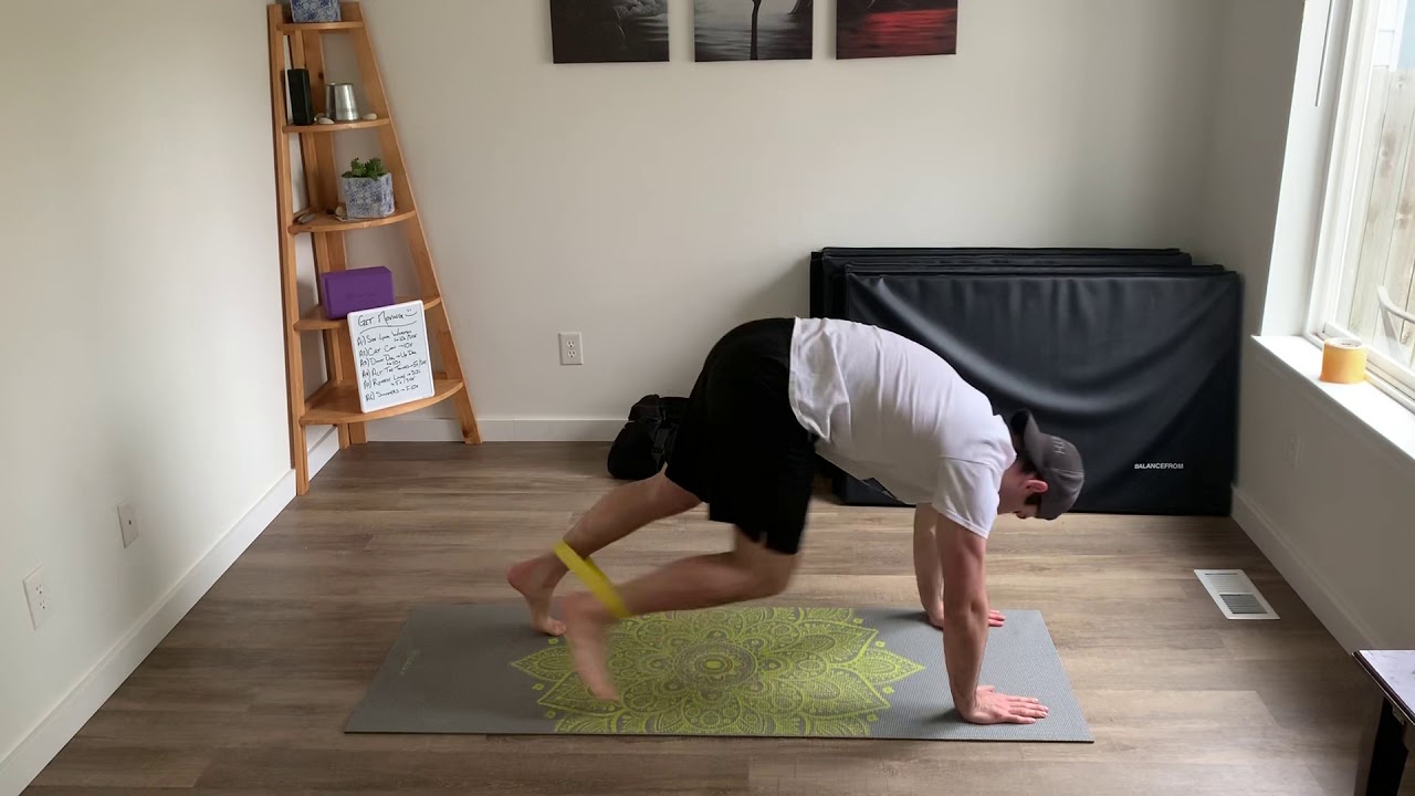 Front Plank Leg Lifts with Mini Band - YouTube