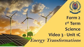 Form 2 -  1st Term -  Science  - Video 3 -  Unit 1C  - Energy Transformations