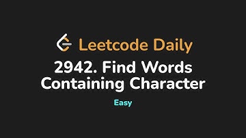 2942. Find Words Containing Character | Leetcode Daily - Python