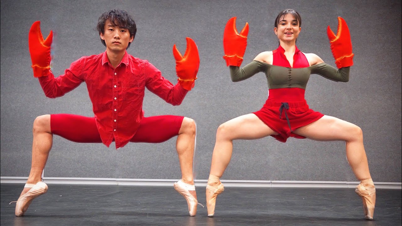 バレエシューズで「エビカニクス」をプロが本気で踊ってみた。(ケロポンズ)