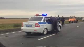 Последствия смертельной аварии на трассе Омск-Новосибирск (10.09.2016)