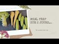 Meal prep | Batch cooking : sur 2 jours…