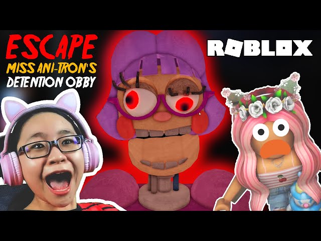 EXPLODI a professora malvada (Escape Miss Ani Tron's Detention Roblox Obby