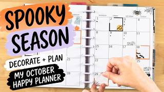 🎃 October Happy Planner Spooky Season Monthly Plan With Me