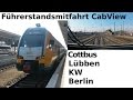 Führerstandsmitfahrt / CabView: RE2 - Cottbus - Lübben - Königs Wusterhausen - Berlin