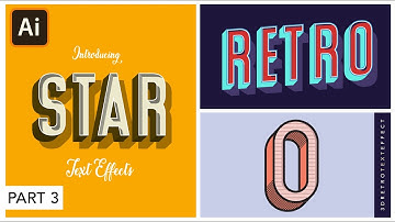 Retro Text Effect in Adobe Illustrator | 3D Text | Graphic design | Part1