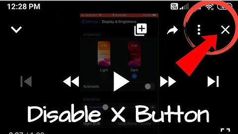 Disable X Button in YouTube app
