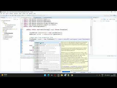 Properties class in java | Read Data from properties file | Selenium Webdriver