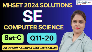 SE | MHSET 2024 Answer Key 7th April 2024| Maharashtra SET 2024 Answer Key Computer Science Released
