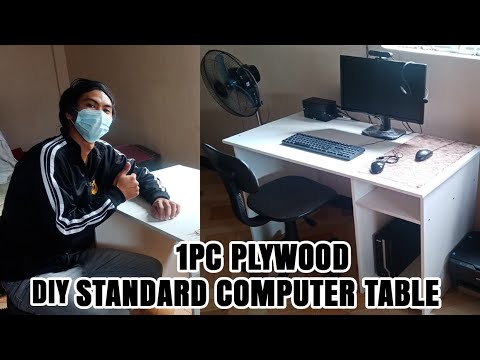PAANO GUMAWA NG COMPUTER TABLE GAMIT ISANG PIRASONG PLYWOOD | DIY ...
