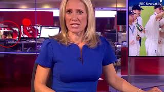 Bbc Newsreader Sophie Raworth Upstaged By Graphic Video
